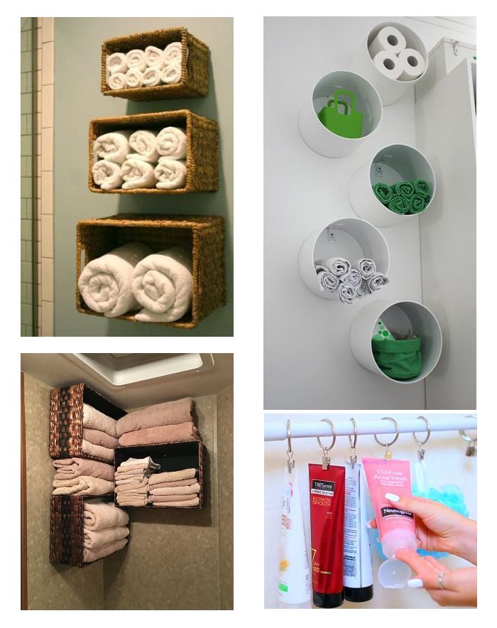 towels toiletries motorhome