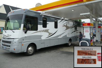 rv at gas station